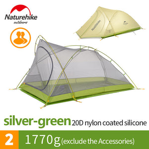 Naturehike Cirrus Ultralight Tent 2 Person 20D Nylon with Silicon Coated Camping Tent