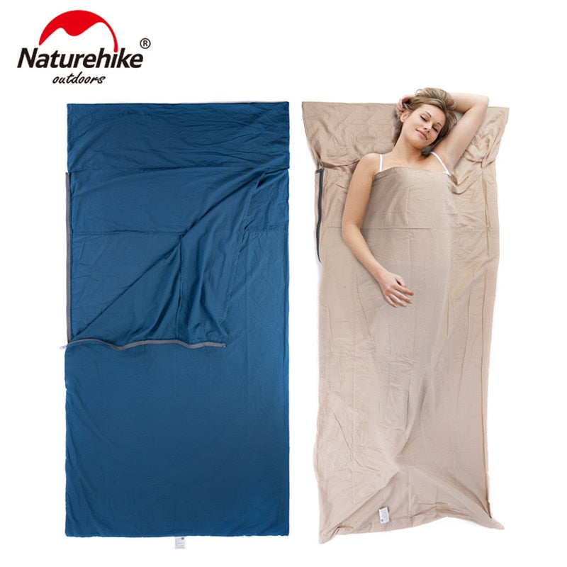 Naturehike  Splicing Envelope Sleeping Bag Liner Cotton Ultralight Portable