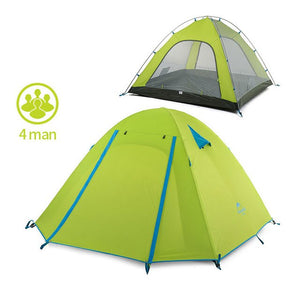 NatureHike P Series Classic Camping Tent 210T Fabric For 4 Persons